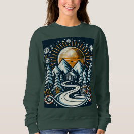 Dorf im Winter Sweatshirt