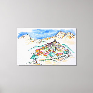 Dorf in der Provence, Frankreich Leinwanddruck
