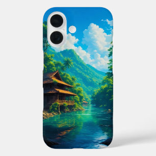 Dorf in der Umarmung der Natur iPhone 16 Hülle