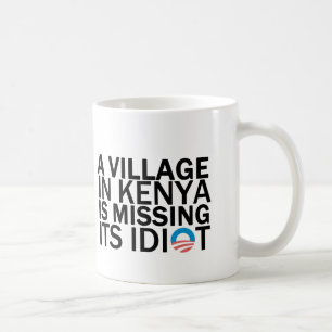 Dorf in Kenia ist sein Idiot vermisst Kaffeetasse