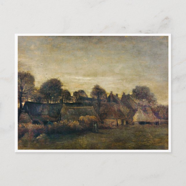 Dorf in Twilight (1884) Postkarte (Vorderseite)