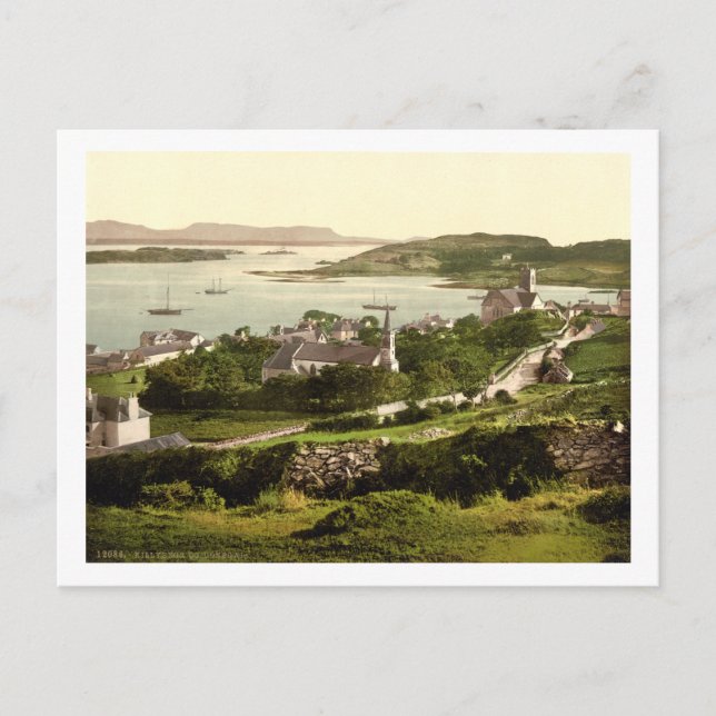 Dorf Killybegs, Donegal, Irland, 19. Jahrhundert Postkarte (Vorderseite)
