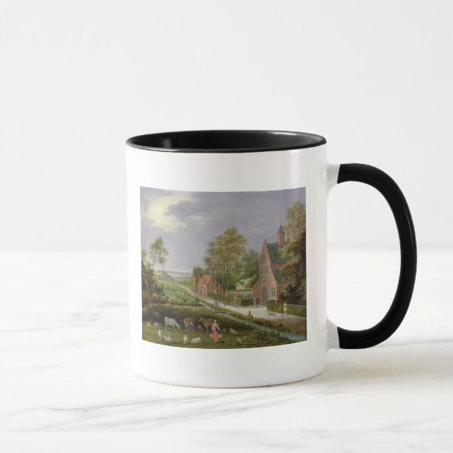 Dorf-Landschaft Tasse (Rechts)