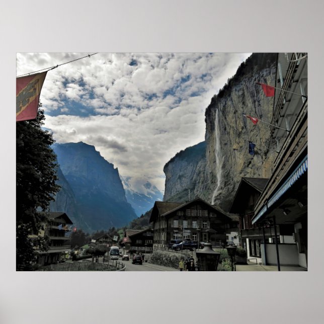 Dorf Lauterbrunnen Poster (Vorne)