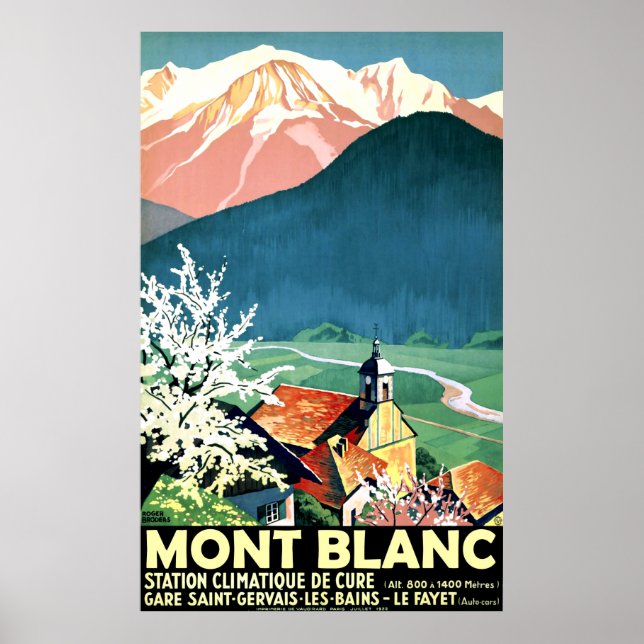 Dorf Mont Blanc, Frankreich Poster (Vorne)