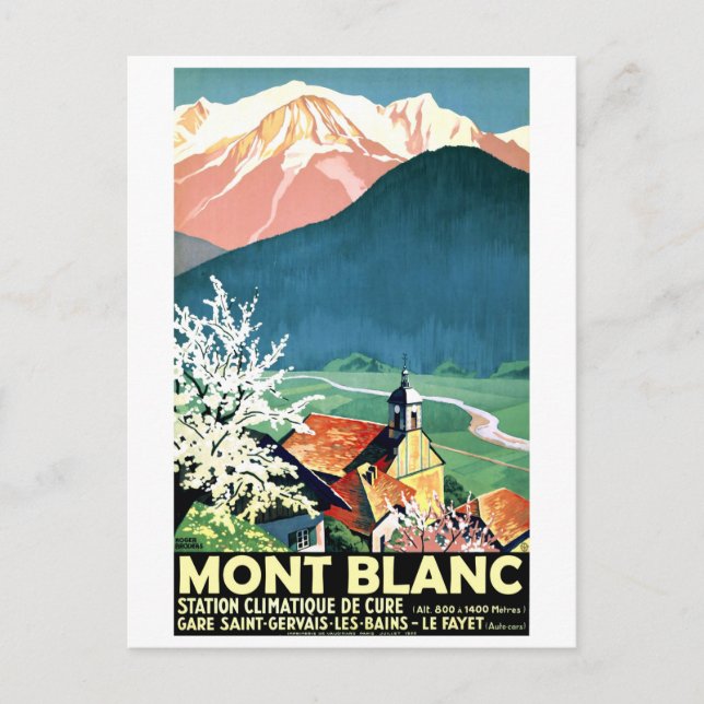 Dorf Mont Blanc, Frankreich Postkarte (Vorderseite)