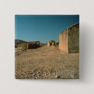 Dorf-Straße mit Häusern Button