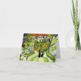 Dorf-Straße und Schritte Dankeskarte