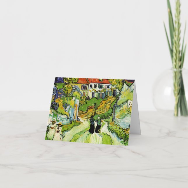 Dorf-Straße und Schritte Dankeskarte (Vorderseite)