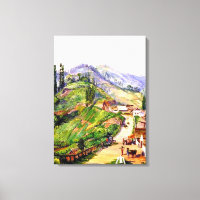 Dorf Tosari, Java, 1876 Malerei