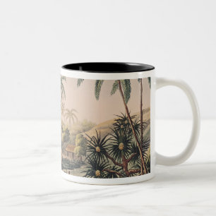Dorf von Matavae, Tahiti Zweifarbige Tasse