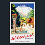 Dorf Wilderswil, Interlaken, Schweiz Poster<br><div class="desc">Wilderswil ist ein Dorf und eine Gemeinde im Verwaltungsbezirk Interlaken-Oberhasli im Kanton Bern in der Schweiz.</div>