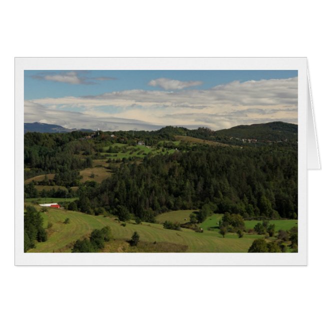 Dorf Zajelšje, Berge Brkini, Slowenien (Vorderseite (Horizontal))