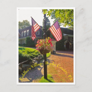 Dorfbezirk Peddler, Bucks Landkreis, PA Postcard Postkarte