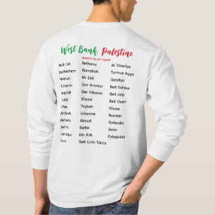 Dörfer und Städte auf dem Westjordanland Langarm-S T-Shirt