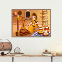 Dorffrauen knurren Butter mit Holzmadhani