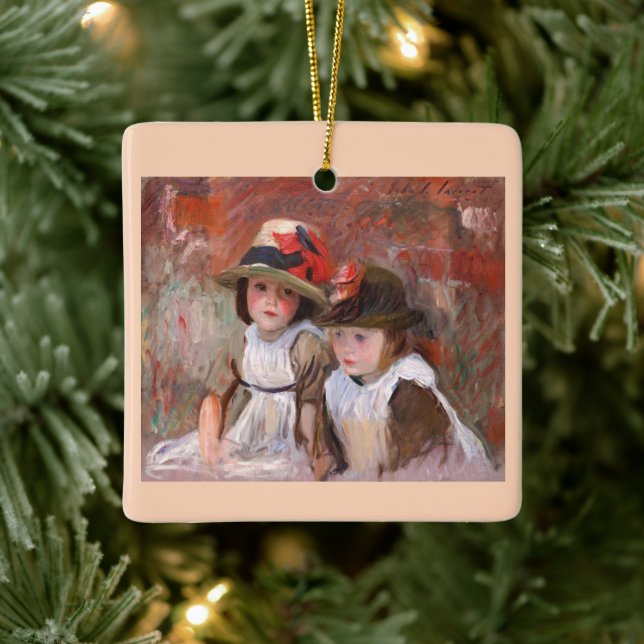 Dorfkinder (1890) von John Singer Sargent Keramikornament (Baum)