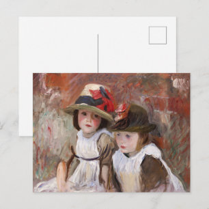 Dorfkinder in Sonnenhut von John Singer Sargent Postkarte