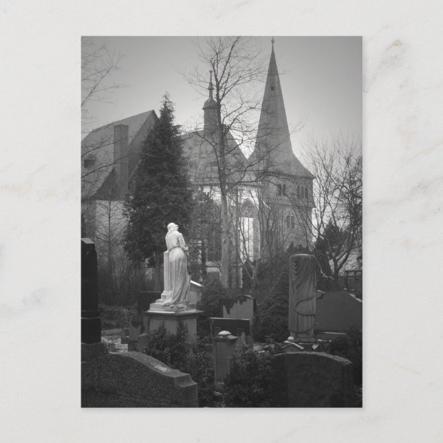 Dorfkirche und Friedhof Postkarte (Vorderseite)