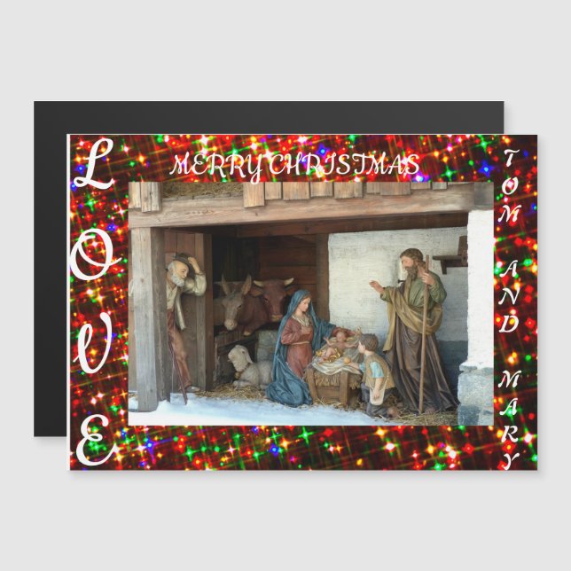 Dorfkrippe Magnetkarte (Vorne/Hinten)