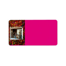 Dorfkrippe unter Canopy mehrfarbige Sterne