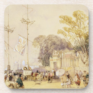 Dorfplatz in der Bucht von Hong Kong, überziehen  Untersetzer