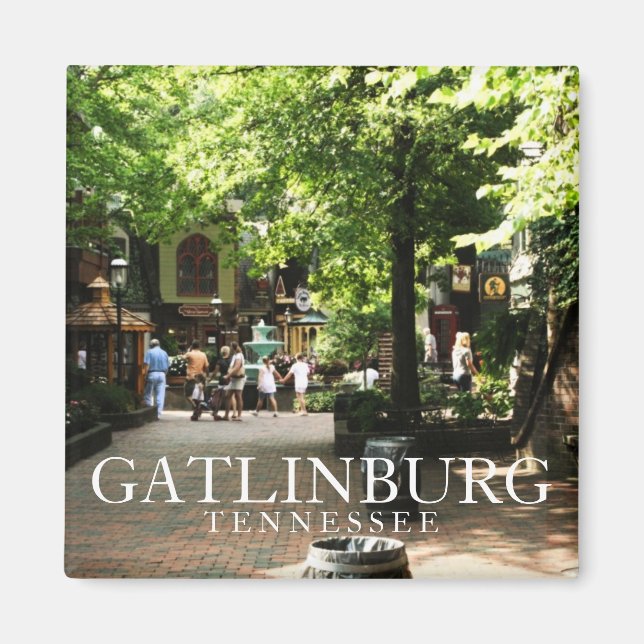 Dorfplatz in Gatlinburg, Tennessee Souvenir Magnet (Vorne)