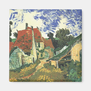 Dorfstraße in Auvers von Vincent van Gogh Magnet