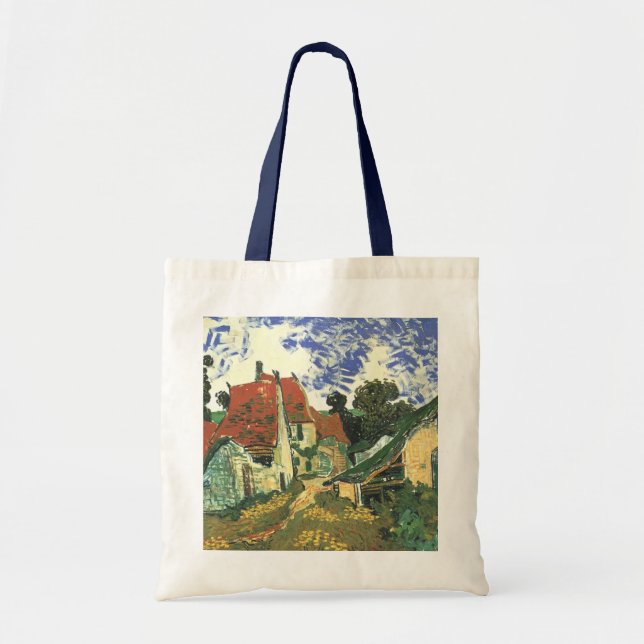Dorfstraße in Auvers von Vincent van Gogh Tragetasche (Vorne)
