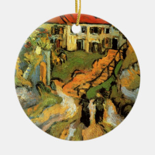 Dorfstraße und Treppen von Auvers, Figuren Keramikornament