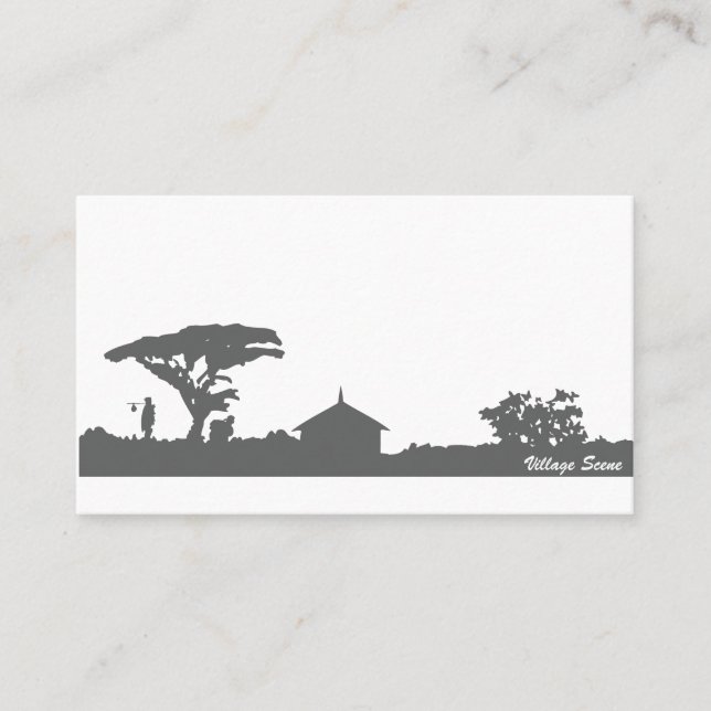 Dorfszene Visitenkarte (Vorderseite)
