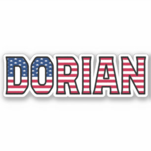 Dorian Nom Prénom USA Autocollant Set d'autocollan