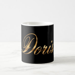 Doris gold Design Lettering Tasse Kaffeetasse