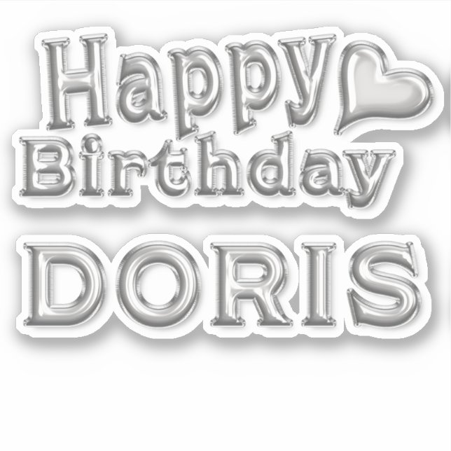 Doris Happy Birthday Autocollants (Devant)