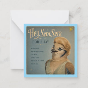 Doris Jay Album: eine Parodie Mitteilungskarte