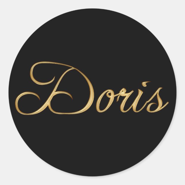 DORIS-Name Personalisierte Geschenkklammer Runder Aufkleber (Vorderseite)
