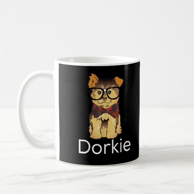 Dorkie Funny Dorky Yorkie Dog Kaffeetasse (Links)