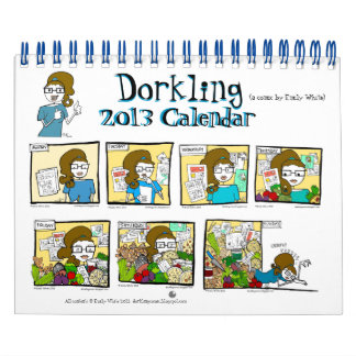 Dorkling 2013 Monthly Wall Calendar Spaß Comic Kalender