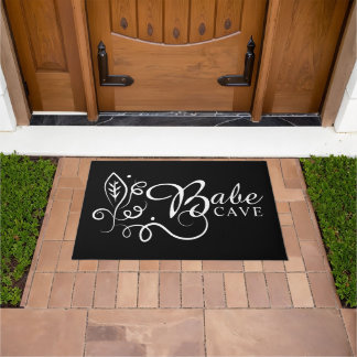 Dorm Babe Cave Abstraktes Blumenmotiv Fußmatte
