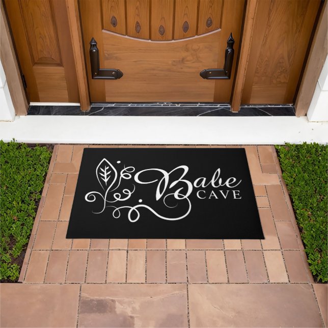 Dorm Babe Cave Abstraktes Blumenmotiv Fußmatte (Außenbereich)