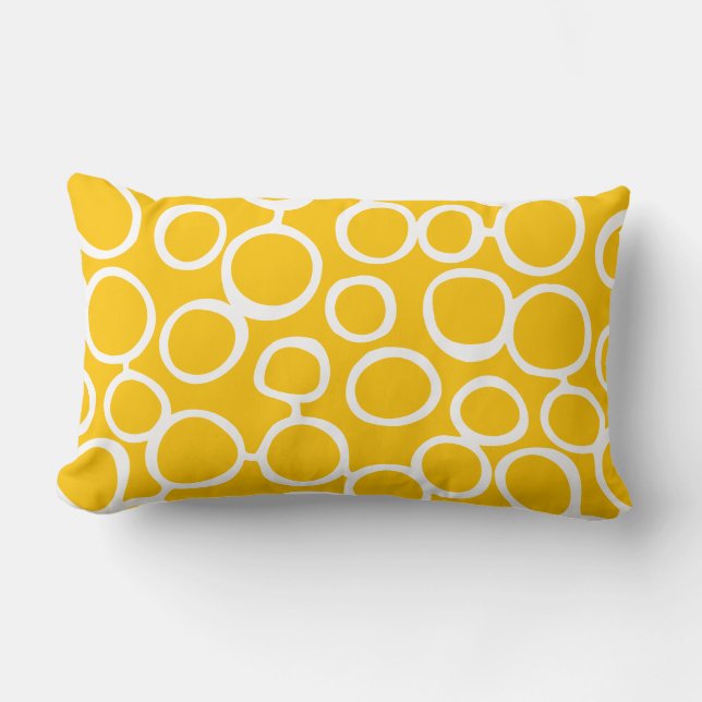 Dorm Decor | Benutzerdefinierter geometrischer Kre Lendenkissen (Vorderseite)