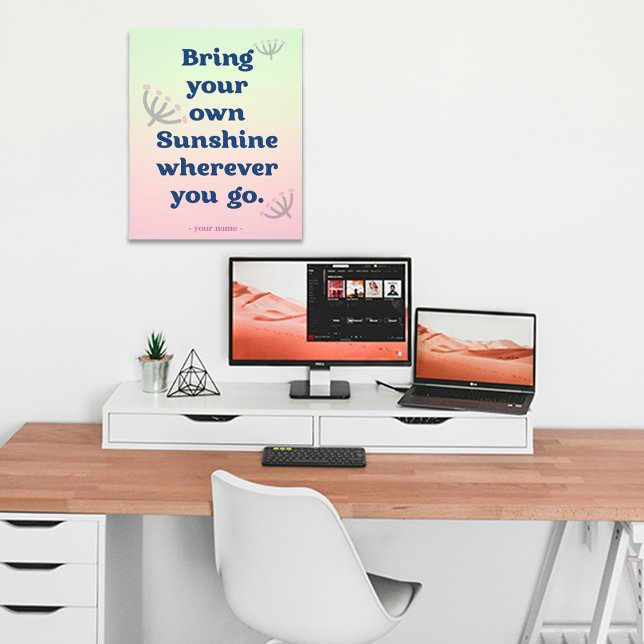 Dorm Decor Positive Vibe Mimosa Individuelle Name  Fotodruck (Von Creator hochgeladen)