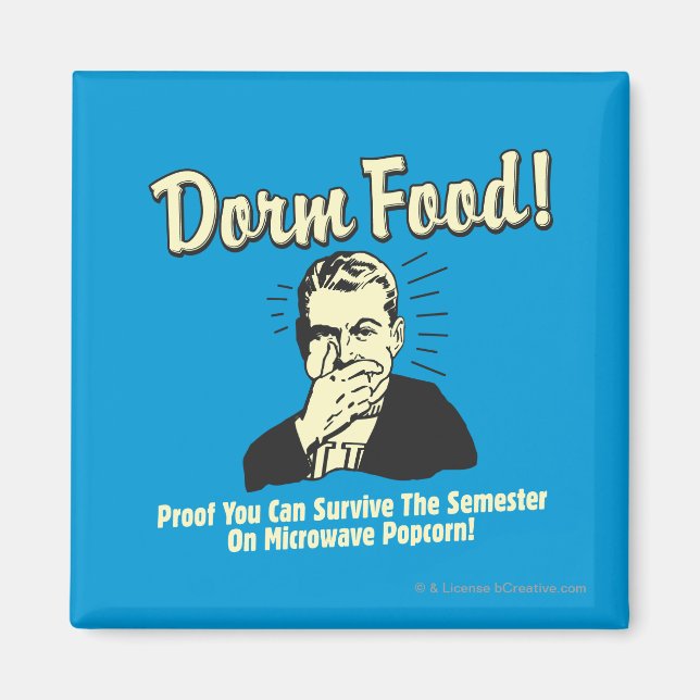Dorm Food: Überleben Sie Microwave Popcorn Magnet (Vorne)