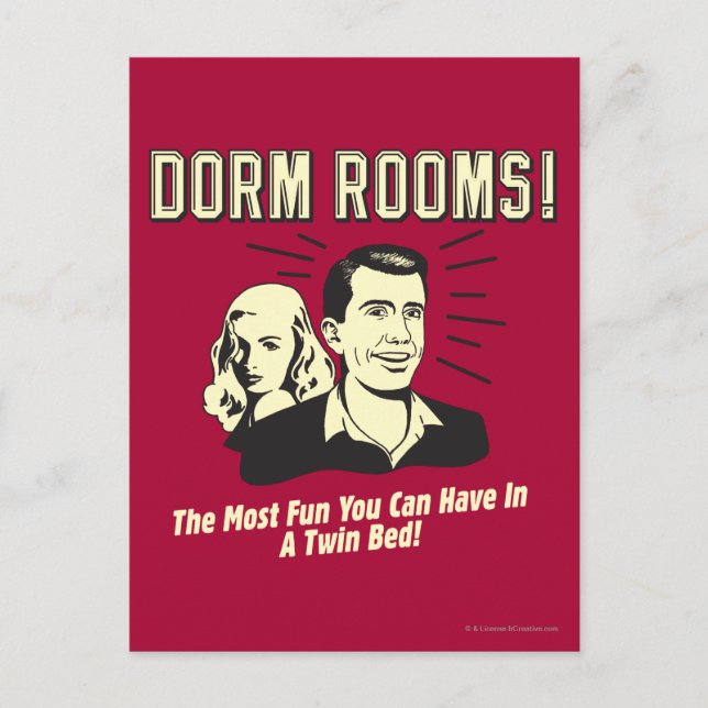 Dorm Room: Die meisten Spaß Zweibettzimmer Postkarte (Vorderseite)