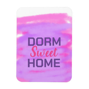 Dorm Swee Dorm Rosa lila Aquarelltext Magnet