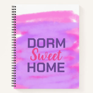 Dorm Swee Dorm Rosa lila Aquarelltext Notizbuch