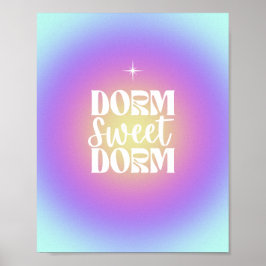 Dorm Sweet Dorm Blue & Lila Gradient Aura Poster