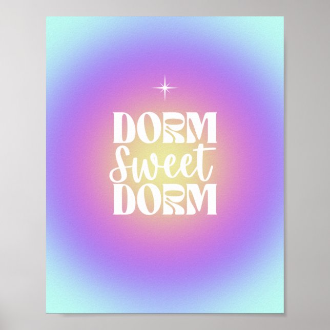 Dorm Sweet Dorm Blue & Lila Gradient Aura Poster (Vorne)