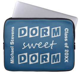 "Dorm Sweet Dorm" individuelle Name Laptop-Ärmel Laptopschutzhülle
