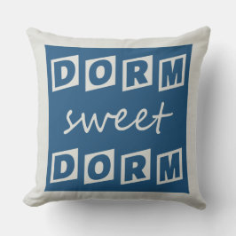 "Dorm Sweet Dorm" oreiller à jetons réversible